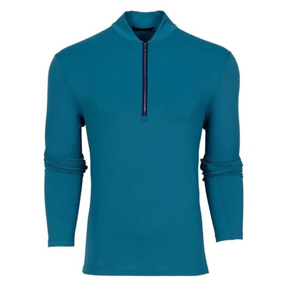 Greyson Siasconset 1/4‎ Zip Pullover Shirt Golf Performance Fiddle Teal Blue XXL